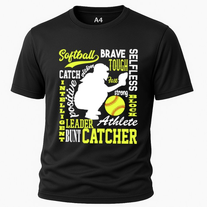 Softball Catcher Great For Ns Traits Of A Catcher Gift Cooling Performance Crew T-Shirt