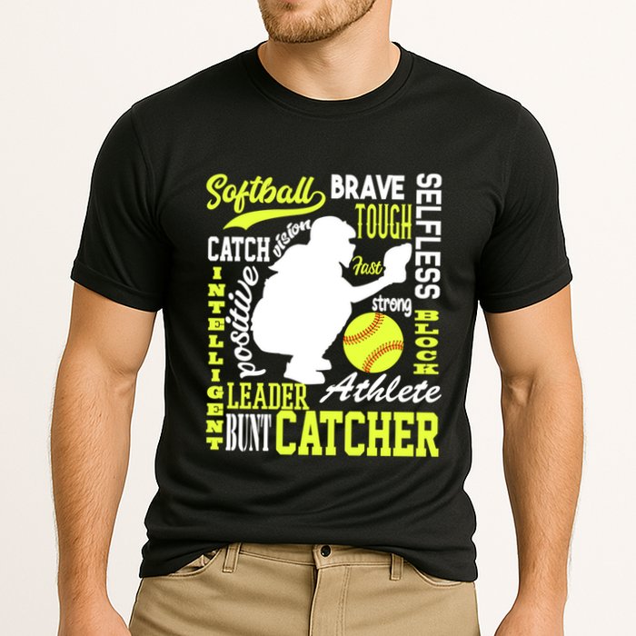 Softball Catcher Great For Ns Traits Of A Catcher Gift Cooling Performance Crew T-Shirt