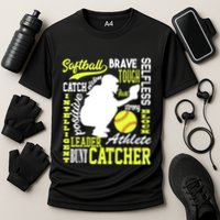 Softball Catcher Great For Ns Traits Of A Catcher Gift Cooling Performance Crew T-Shirt