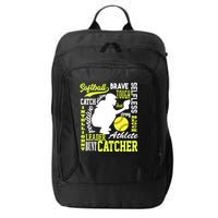Softball Catcher Great For Ns Traits Of A Catcher Gift City Backpack
