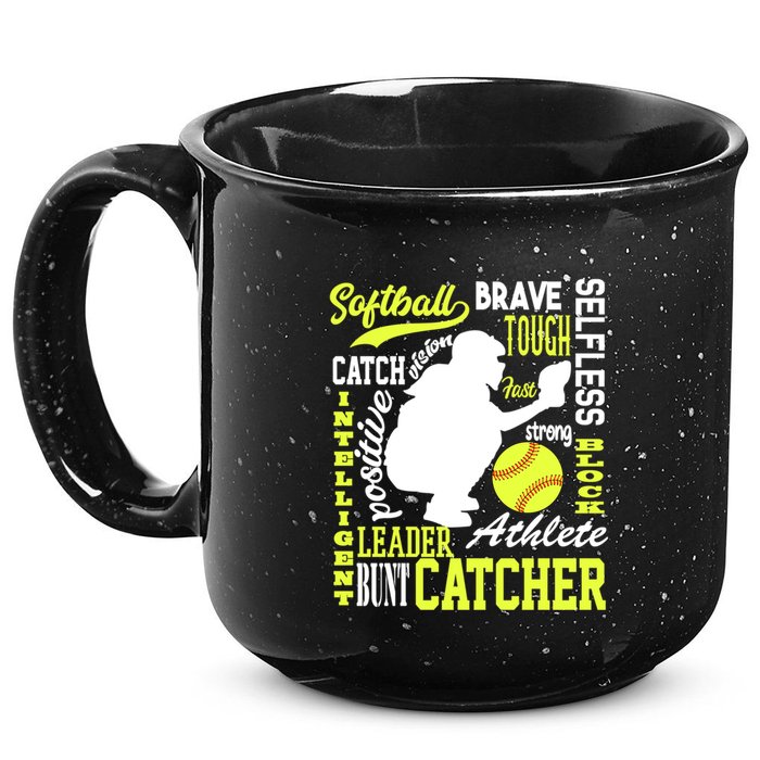 Softball Catcher Great For Ns Traits Of A Catcher Gift 15oz Campfire Ceramic Mug