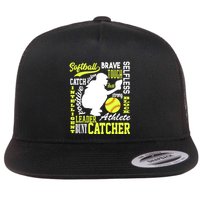 Softball Catcher Great For Ns Traits Of A Catcher Gift Flat Bill Trucker Hat