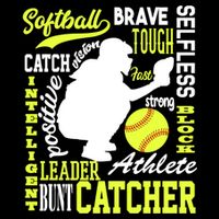 Softball Catcher Great For Ns Traits Of A Catcher Gift Flat Bill Trucker Hat