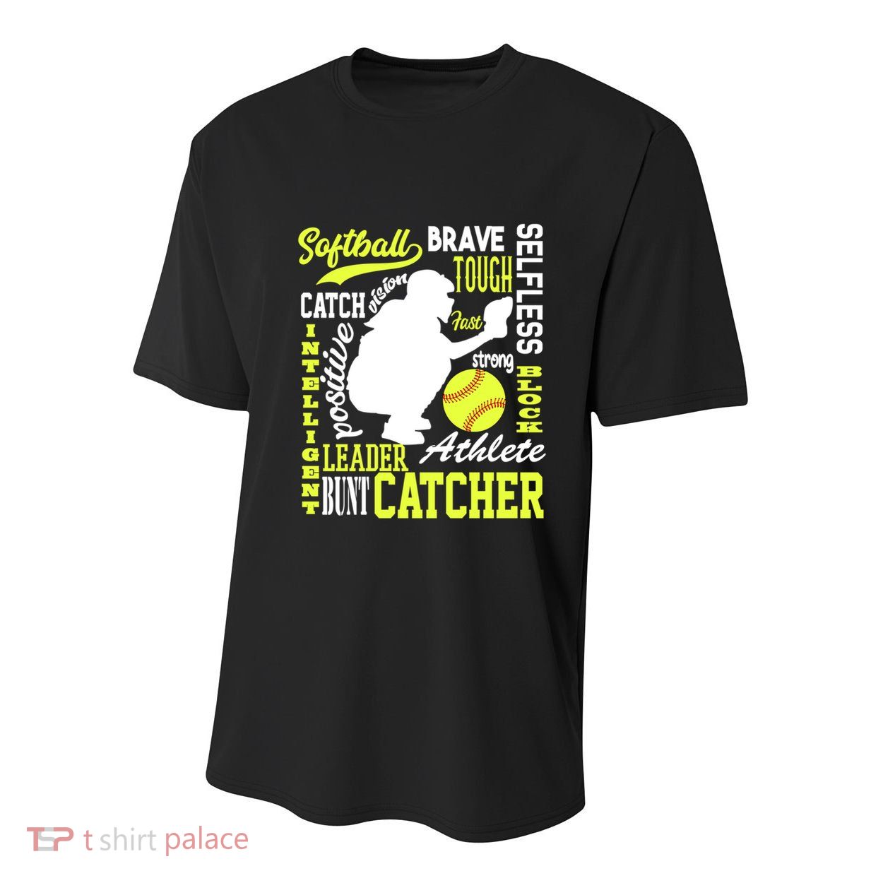 Softball Catcher Great For Ns Traits Of A Catcher Gift Youth Performance Sprint T-Shirt