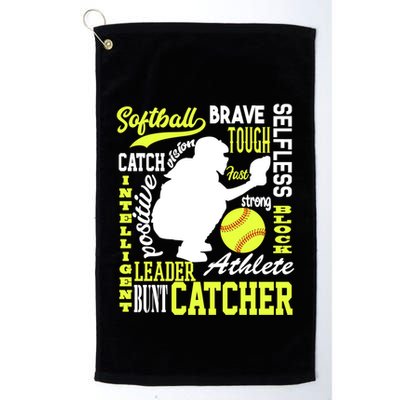 Softball Catcher Great For Ns Traits Of A Catcher Gift Golf Towel