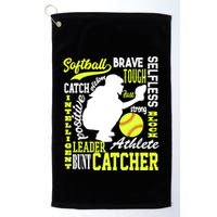 Softball Catcher Great For Ns Traits Of A Catcher Gift Golf Towel