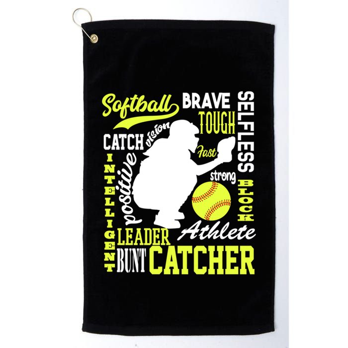 Softball Catcher Great For Ns Traits Of A Catcher Gift Golf Towel