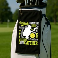 Softball Catcher Great For Ns Traits Of A Catcher Gift Golf Towel