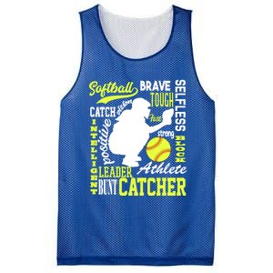 Softball Catcher Great For Ns Traits Of A Catcher Gift Mesh Reversible Basketball Jersey Tank