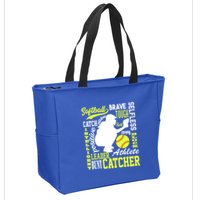 Softball Catcher Great For Ns Traits Of A Catcher Gift Zip Tote Bag