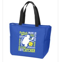 Softball Catcher Great For Ns Traits Of A Catcher Gift Zip Tote Bag