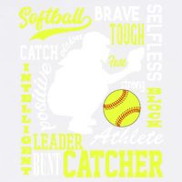 Softball Catcher Great For Ns Traits Of A Catcher Gift Garment-Dyed Sweatshirt