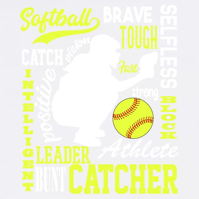 Softball Catcher Great For Ns Traits Of A Catcher Gift Garment-Dyed Sweatshirt