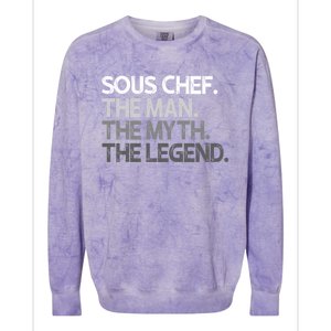 Sous Chef Gift The Myth Legend Gift Colorblast Crewneck Sweatshirt