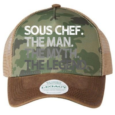 Sous Chef Gift The Myth Legend Gift Legacy Tie Dye Trucker Hat