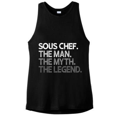Sous Chef Gift The Myth Legend Gift Ladies PosiCharge Tri-Blend Wicking Tank