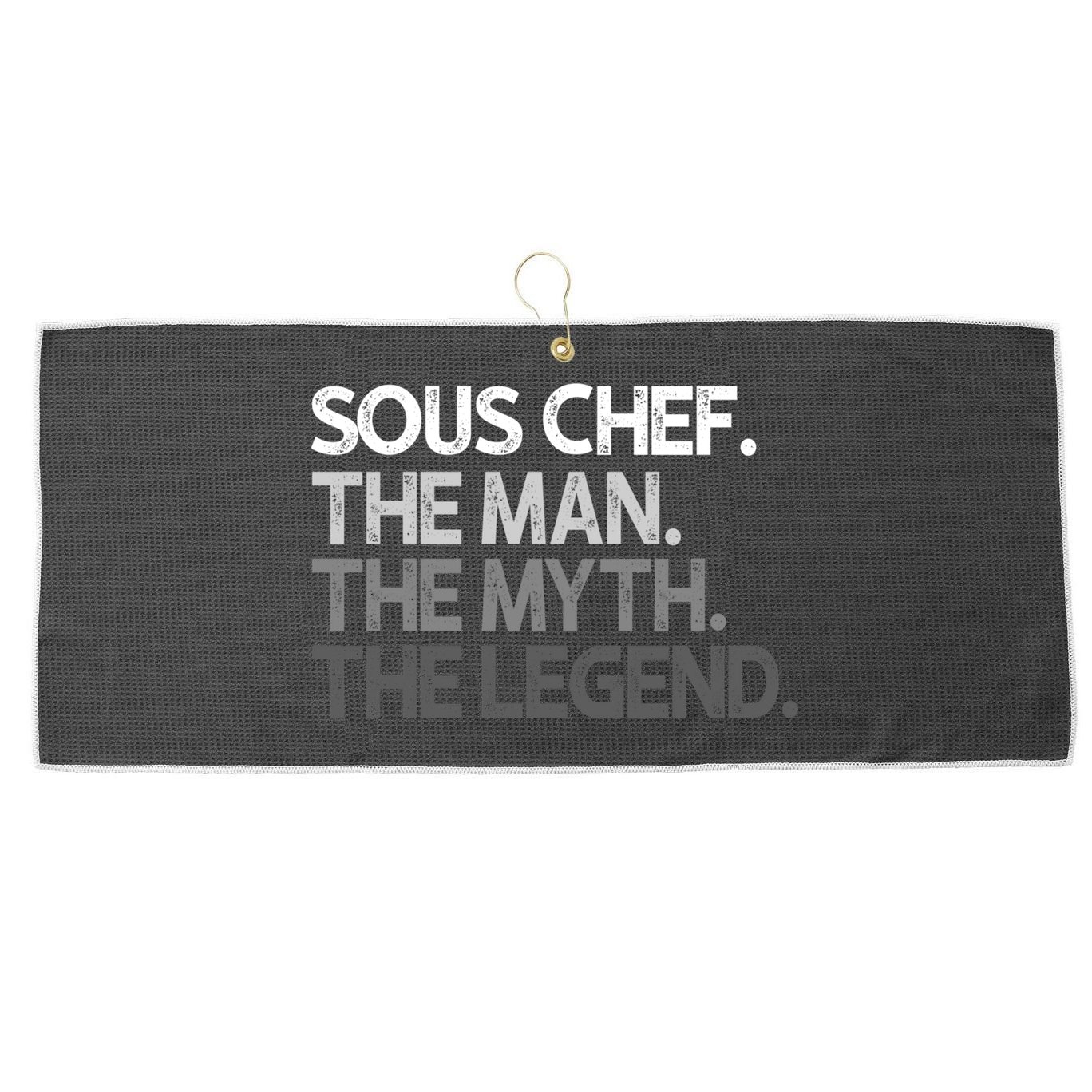 Sous Chef Gift The Myth Legend Gift Large Microfiber Waffle Golf Towel
