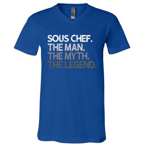 Sous Chef Gift The Myth Legend Gift V-Neck T-Shirt