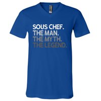 Sous Chef Gift The Myth Legend Gift V-Neck T-Shirt