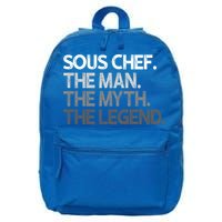 Sous Chef Gift The Myth Legend Gift 16 in Basic Backpack