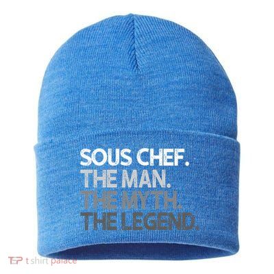 Sous Chef Gift The Myth Legend Gift Sustainable Knit Beanie