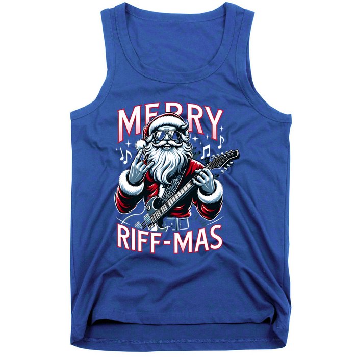 Santa Claus Guitar Player Rock And Roll Christmas Gift Tank Top