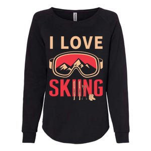 Ski Cute Gift Skiing And Ski Lover Meaningful Gift Womens California Wash Sweatshirt