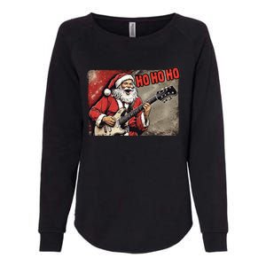 Santa Claus Guitar Player Rock And Roll Christmas Gift Womens California Wash Sweatshirt