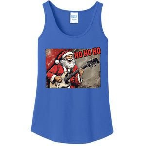 Santa Claus Guitar Player Rock And Roll Christmas Gift Ladies Essential Tank