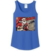 Santa Claus Guitar Player Rock And Roll Christmas Gift Ladies Essential Tank