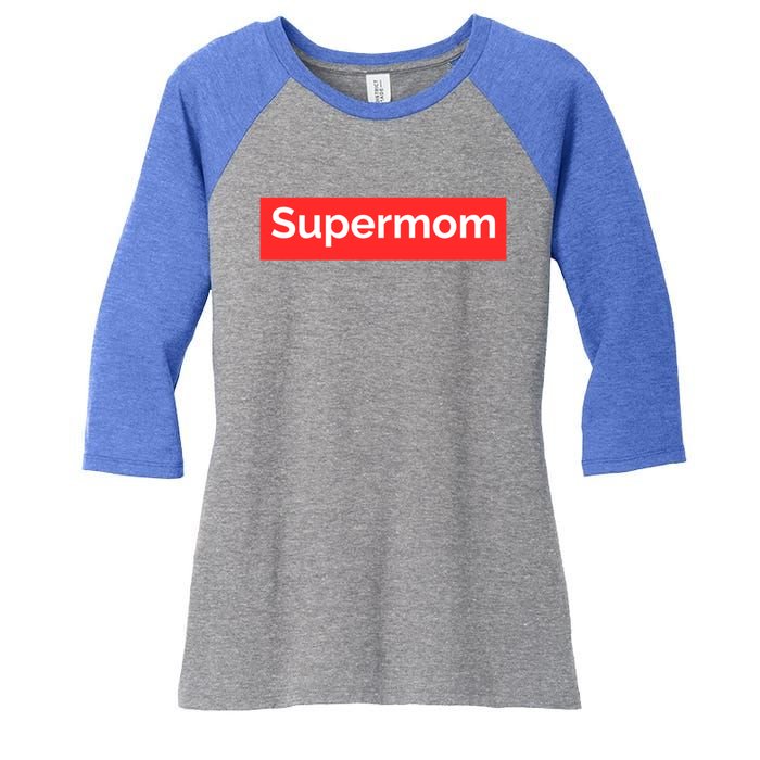 Supermom Cute Gift Women's Tri-Blend 3/4-Sleeve Raglan Shirt