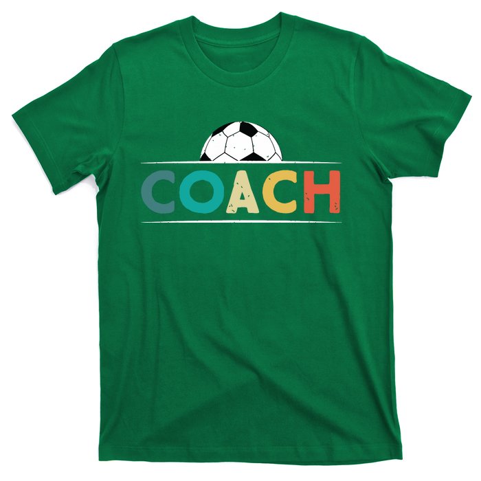 Soccer Coach Gifts Funny Retro Vintage Soccer Ball Coaching T-Shirt