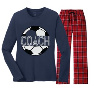 Soccer Coach Great Sports Coaching Gift Women's Long Sleeve Flannel Pajama Set 