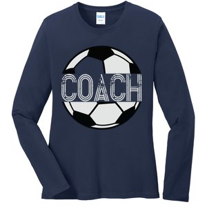 Soccer Coach Great Sports Coaching Gift Ladies Long Sleeve Shirt