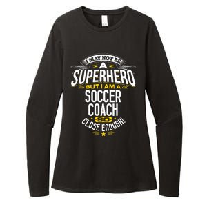 Soccer Coach Gift Idea Superhero Soccer Coach Womens CVC Long Sleeve Shirt