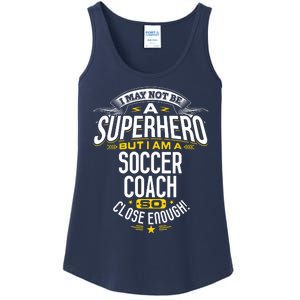 Soccer Coach Gift Idea Superhero Soccer Coach Ladies Essential Tank