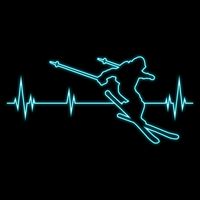 Ski Cool Gift Skiing Heartbeat Tee Skier Cool Gift Skiing Lover Gift Impact Tech Backpack