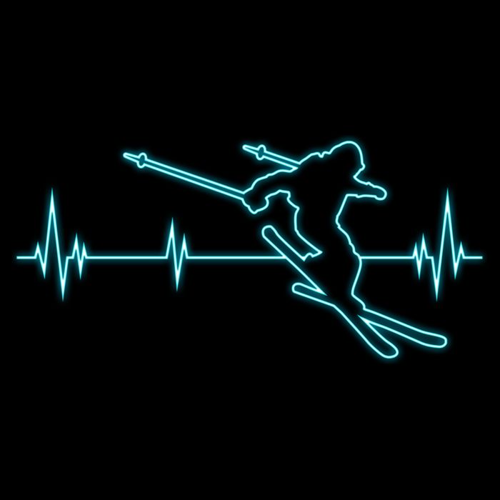 Ski Cool Gift Skiing Heartbeat Tee Skier Cool Gift Skiing Lover Gift Impact Tech Backpack
