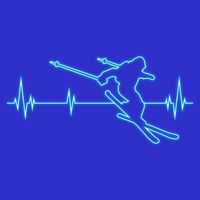 Ski Cool Gift Skiing Heartbeat Tee Skier Cool Gift Skiing Lover Gift Tall T-Shirt