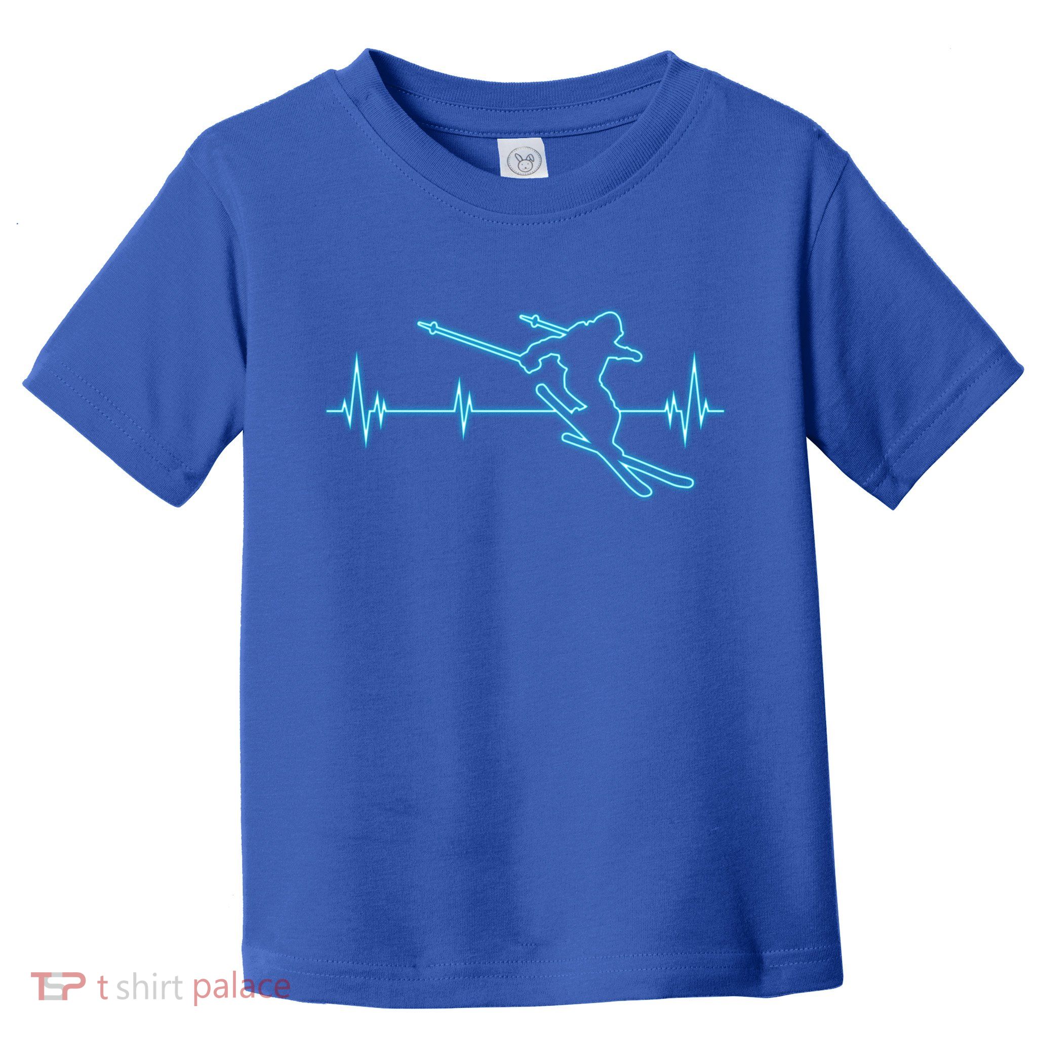 Ski Cool Gift Skiing Heartbeat Tee Skier Cool Gift Skiing Lover Gift Toddler T-Shirt