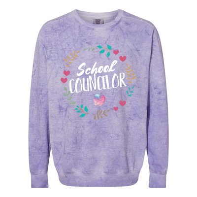 School Counselor Gift Guidance Counselor Back To School Gift Colorblast Crewneck Sweatshirt