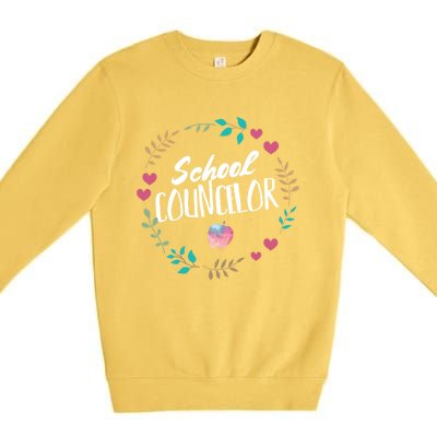 School Counselor Gift Guidance Counselor Back To School Gift Premium Crewneck Sweatshirt