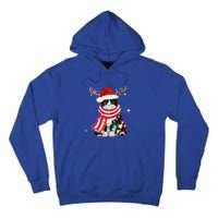 Santa Cat Gorgeous Reindeer Light Christmas Lover Gift Tall Hoodie