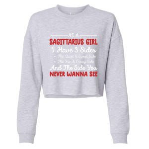 Sagittarius Cool Gift Sarcastic Birthday Sagittarius Meaningful Gift Cropped Pullover Crew