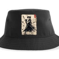 Samurai Cat Graphic Warrior Vintage Japanese Art Anime Sustainable Bucket Hat