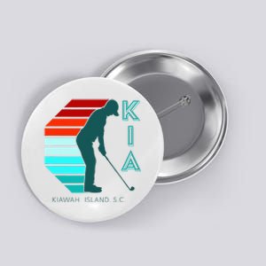 South Carolina Golfing Pro Retro Beach Kiawah Island Golf Button