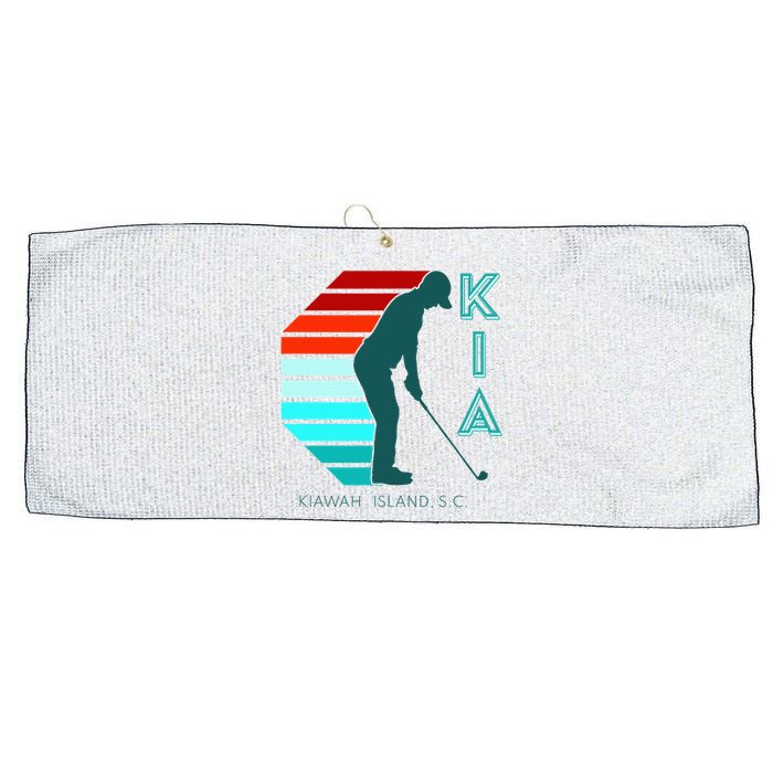 South Carolina Golfing Pro Retro Beach Kiawah Island Golf Large Microfiber Waffle Golf Towel