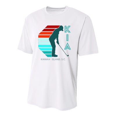 South Carolina Golfing Pro Retro Beach Kiawah Island Golf Youth Performance Sprint T-Shirt