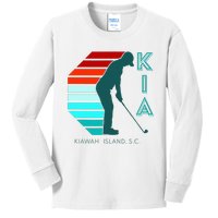 South Carolina Golfing Pro Retro Beach Kiawah Island Golf Kids Long Sleeve Shirt