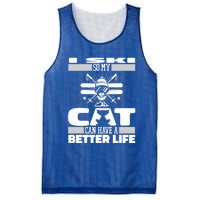 Skiing Cat Gift Winter Sports Ski Skier Meaningful Gift Mesh Reversible Basketball Jersey Tank